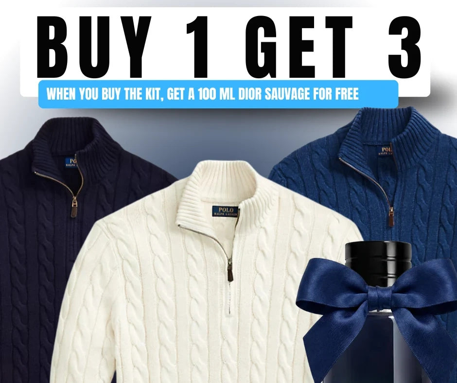 BUY 1 GET 3 - 3 Ralph Lauren sweaters + a free gift from the store